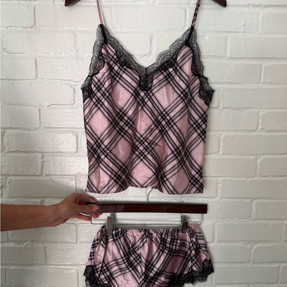 Victoria’s Secret NEW Silk Sleep Set Trim Cami & Short Set - Women's Sleepwear